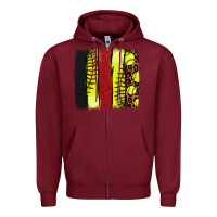Burgundy softball brushstroke Zipper Hoodie - NancyCooperArtShop