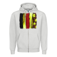 Softball Brushstroke Zipper Hoodie | Teevron