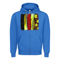 True Royal softball brushstroke Zipper Hoodie - NancyCooperArtShop