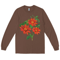 Chestnut tithonia fiesta del sol sunflower Long Sleeve Tee - LillyAllenDesigns