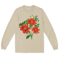 Mushroom tithonia fiesta del sol sunflower Long Sleeve Tee - LillyAllenDesigns