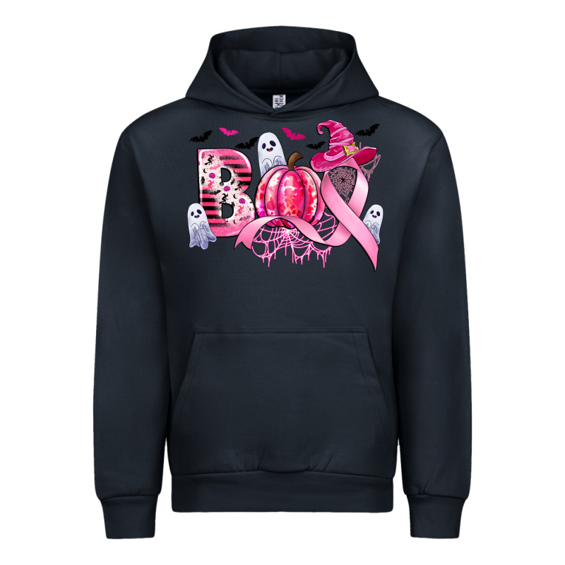 Boo Pink Pumpkin Witch Breast Cancer Urban Hoodie by CowGirlArtShop | Teevron