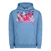 Pigment Pebble Blue boo pink pumpkin witch breast cancer Urban Hoodie - CowGirlArtShop