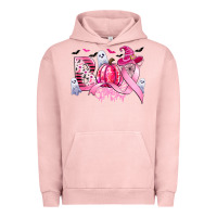 Pigment Salmon boo pink pumpkin witch breast cancer Urban Hoodie - CowGirlArtShop