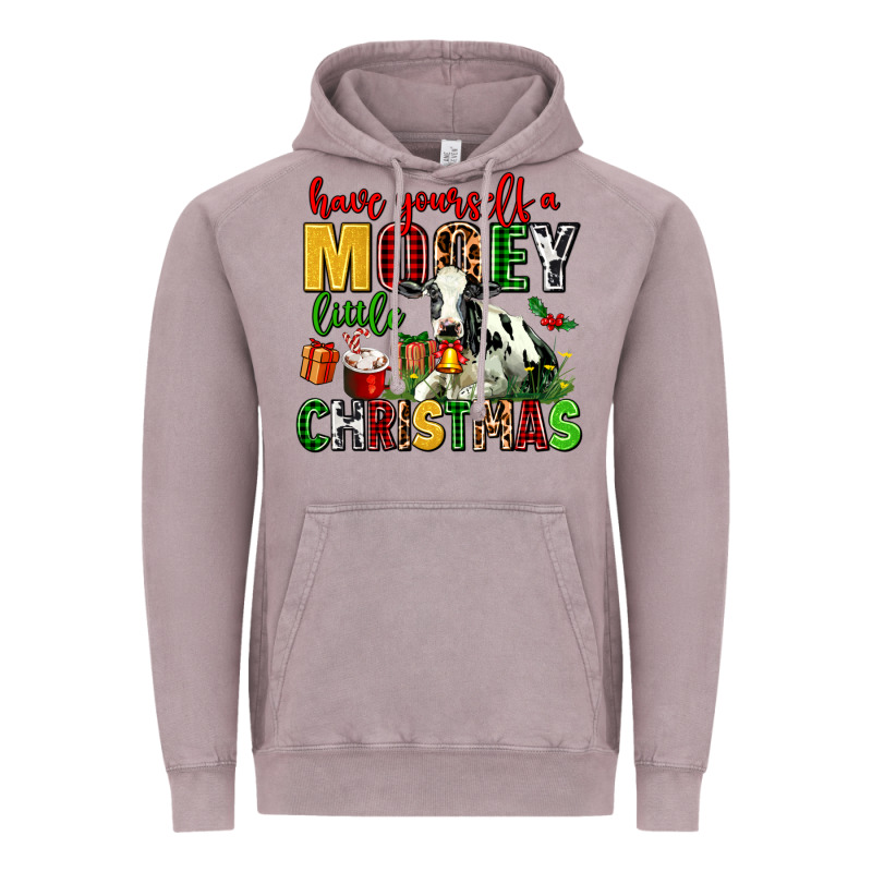Have Yourself A Mooey Little Christmas Vintage Hoodie by AdoDesignShop | Teevron