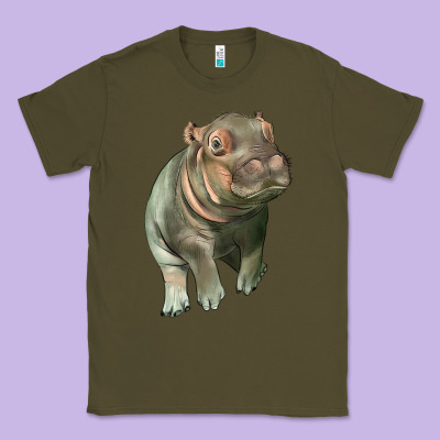 Baby Hippo Classic Tee Designed By Lillyallendesigns