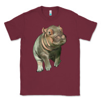 Burgundy baby hippo Classic Tee - LillyAllenDesigns