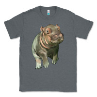 Charcoal Heather baby hippo Classic Tee - LillyAllenDesigns
