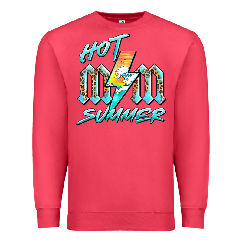 Hot Mom Summer Premium Sweatshirt by BarkalooDesign | Teevron