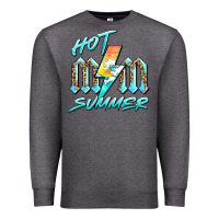 Charcoal Heather hot mom summer Premium Sweatshirt - BarkalooDesign