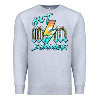 Heather Grey hot mom summer Premium Sweatshirt - BarkalooDesign