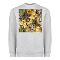Heather Grey aztec bull skull Heavyweight Sweatshirt - BundleAndBundleShop