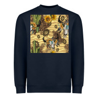 Navy aztec bull skull Heavyweight Sweatshirt - BundleAndBundleShop