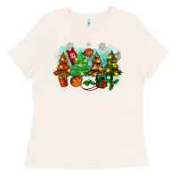 Bone christmas trees with basketball Ladies Tee - Zillion Design Studio