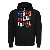 Black American mini Zipper Hoodie - NancyCooperArtShop