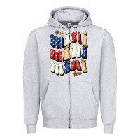 Heather Grey American mini Zipper Hoodie - NancyCooperArtShop
