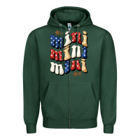 Sports Green American mini Zipper Hoodie - NancyCooperArtShop