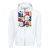 White American mini Zipper Hoodie - NancyCooperArtShop