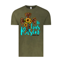 Vintage Olive he has risen Vintage Tee - JahusDesignShop