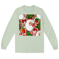 Matcha Christmas Santa Claus and gift box Long Sleeve Tee - NancyCooperArtShop