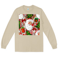 Mushroom Christmas Santa Claus and gift box Long Sleeve Tee - NancyCooperArtShop