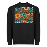 Black cross gemstone and sunflower Heavyweight Sweatshirt - Artiststas