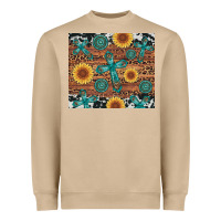 Mushroom cross gemstone and sunflower Heavyweight Sweatshirt - Artiststas