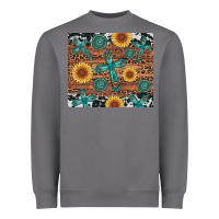 Storm cross gemstone and sunflower Heavyweight Sweatshirt - Artiststas