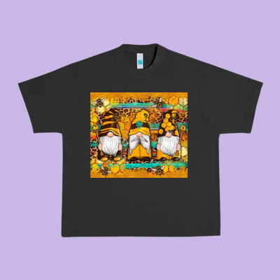 Western Bee Gnomes  Honeycomb  Leopard Turquoise Wooden Serape Urban Heavy Tee Designed By Artiststas