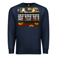 Navy christmas trees and sunflowers Premium Sweatshirt - Jasminsmagicworld