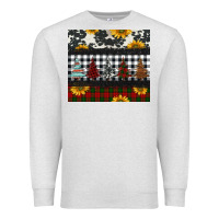 Oatmeal Heather christmas trees and sunflowers Premium Sweatshirt - Jasminsmagicworld