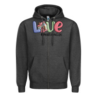 Charcoal Heather love real estate life Zipper Hoodie - MaliasSmallBusiness
