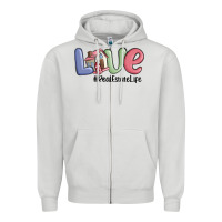 Dove Grey love real estate life Zipper Hoodie - MaliasSmallBusiness