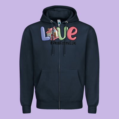 Love Real Estate Life Zipper Hoodie Designed By Maliassmallbusiness