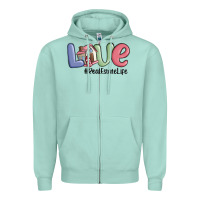 Seafoam love real estate life Zipper Hoodie - MaliasSmallBusiness