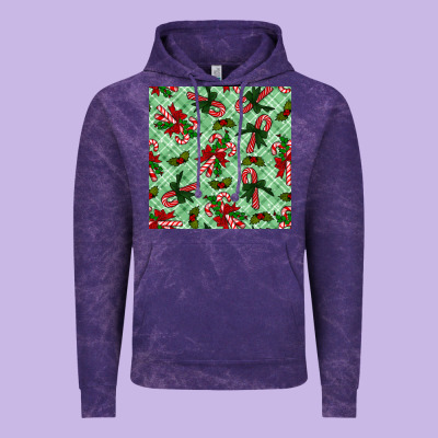 Christmas Candy Cane Seamless Pattern Vintage Hoodie Designed By Bundleandbundleshop