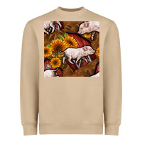 Mushroom pig and barn Heavyweight Sweatshirt - BundleAndBundleShop