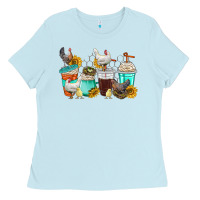 Chicken Coffee Cups Ladies Tee | Teevron