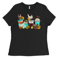 Black chicken coffee cups Ladies Tee - texasbilliewilder