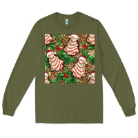 Army Green Christmas tree cakes Long Sleeve Tee - NancyCooperArtShop