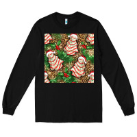 Black Christmas tree cakes Long Sleeve Tee - NancyCooperArtShop