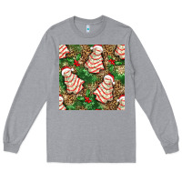 Heather Grey Christmas tree cakes Long Sleeve Tee - NancyCooperArtShop