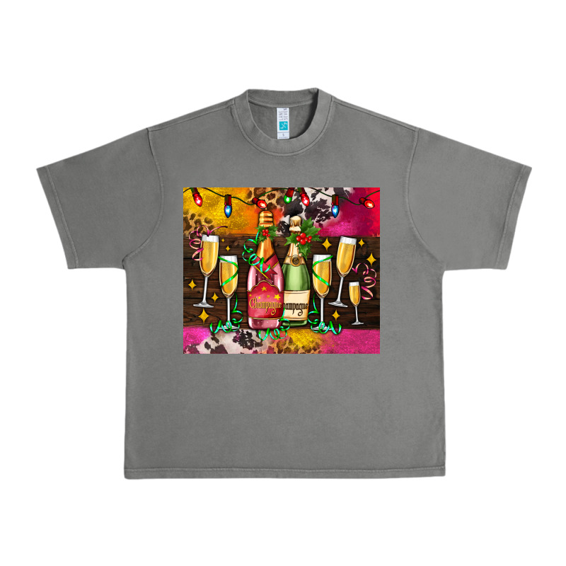 Christmas Champagne Bottles And Urban Heavy Tee by AdoDesignShop | Teevron
