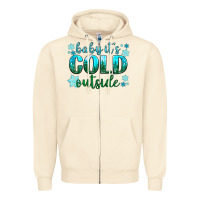 Sandshell baby its cold outside Zipper Hoodie - NancyCooperArtShop