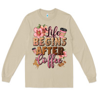Mushroom life begins after coffee Long Sleeve Tee - JahusDesignShop