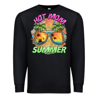 Black hot mom summer Premium Sweatshirt - BarkalooDesign