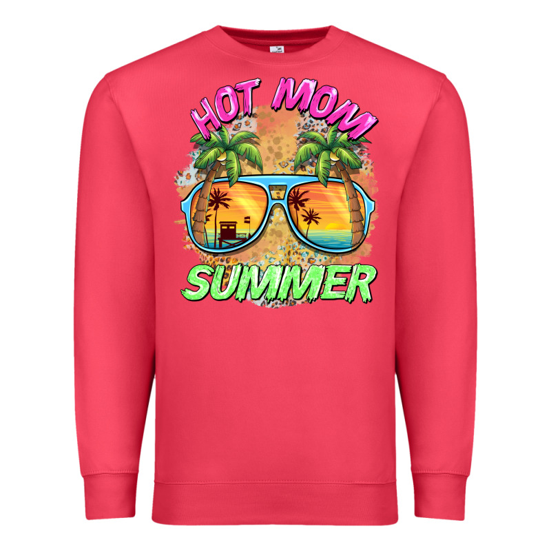 Hot Mom Summer Premium Sweatshirt by BarkalooDesign | Teevron