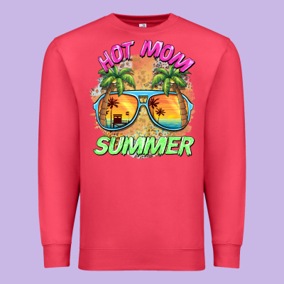 Hot Mom Summer Premium Sweatshirt Designed By Barkaloodesign