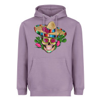 Lavender mexican skull sombrero roses cactus serape Heavyweight Hoodie - Artiststas