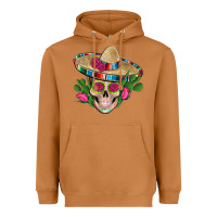 Meerkat mexican skull sombrero roses cactus serape Heavyweight Hoodie - Artiststas
